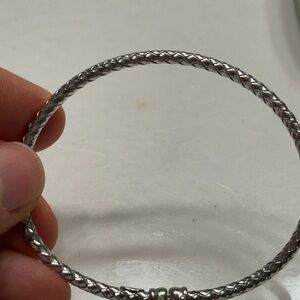 18k White Gold Braided Bracelet